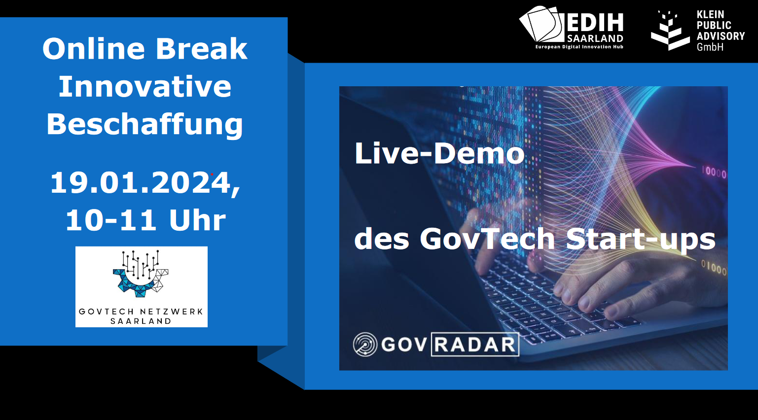Online-Break mit Live-Demo: Innovatives Beschaffungsmanagement im öffentlichen Sektor!