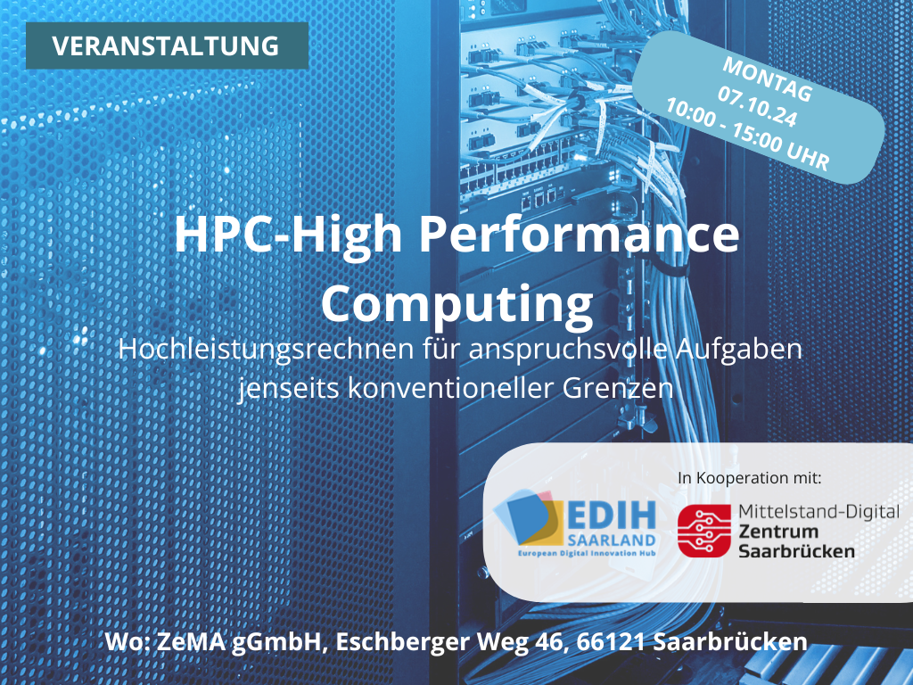 Großevent: HPC-High Performance Computing: Hochleistungsrechnen für anspruchsvolle Aufgaben jenseits konventioneller Grenzen