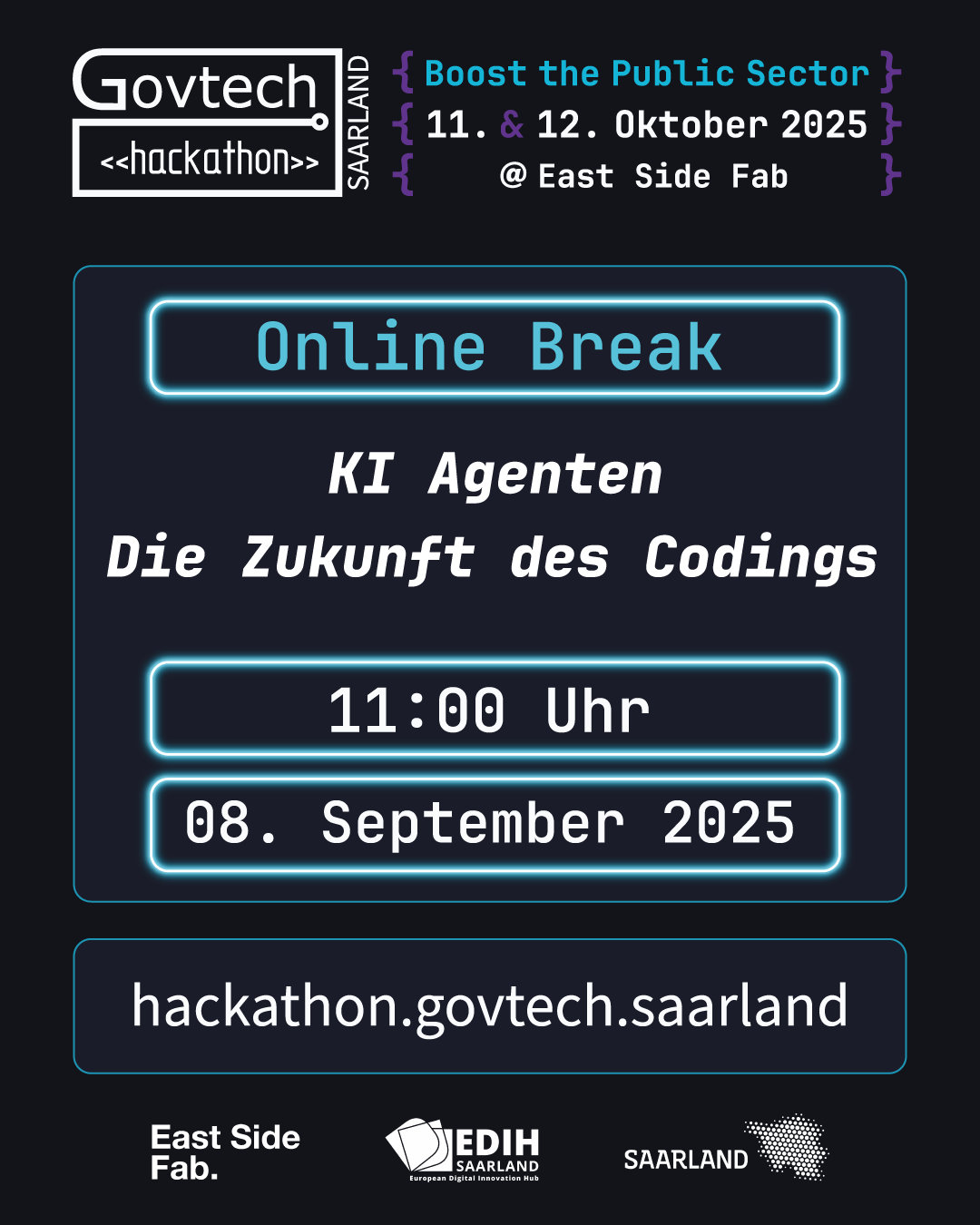 En ligne Break powered by GovTech Hackathon: Les agents de l’IA — l’avenir du coding